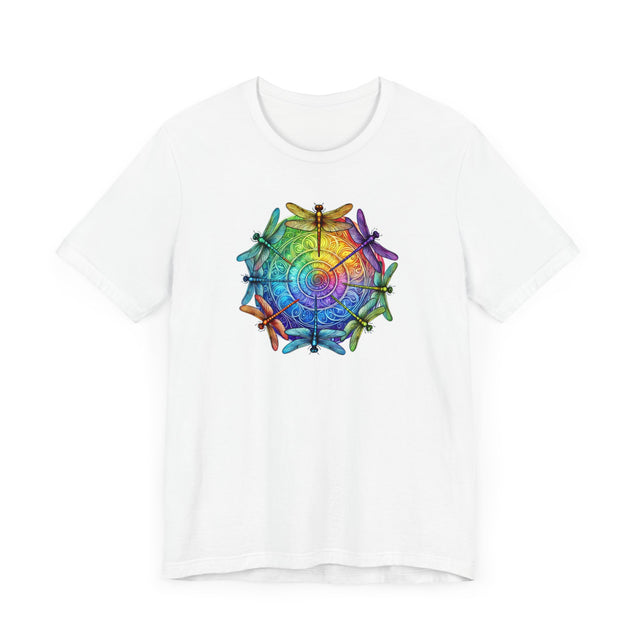 Rainbow Dragonfly Spiral Mandala,Dragonfly lover,Pride Shirt,Rainbow,Pride Parade T shirt,LGBTQ+ Ally Tee