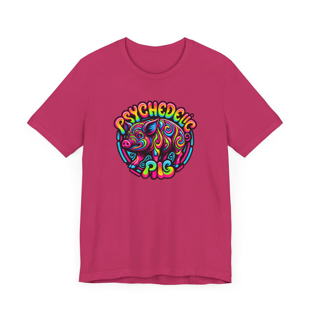 Neon Psychedelic Pig T-shirt, Piggy Tee
