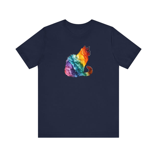 Rainbow Cat T-shirt,Pride Shirt,Cat Lover Top,Rainbow Animals,LGBTQ+ Tee,Queer,Gay,Lesbian,Bisexual,Trans,BGLT,LBGT,Feline,Kitten,Kitty