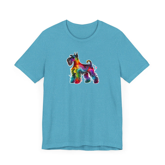 Rainbow Schnauzer T-shirt,Pride Shirt,Dog Lover Top,Rainbow Animals,LGBTQ+ Tee, Schnauzer owner, Schnauzer gift