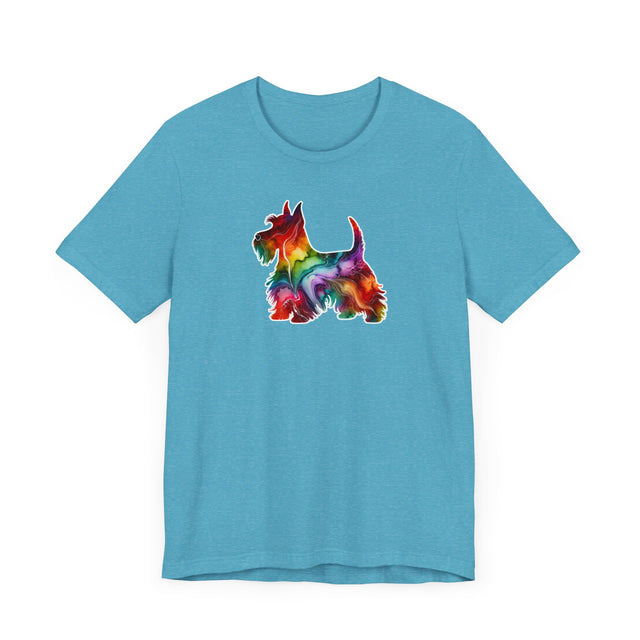 Rainbow Scottish Terrier T-shirt,Pride Shirt,Dog Lover Top,Rainbow Animals,LGBTQ+ Tee, Scottie owner, Scottie gift