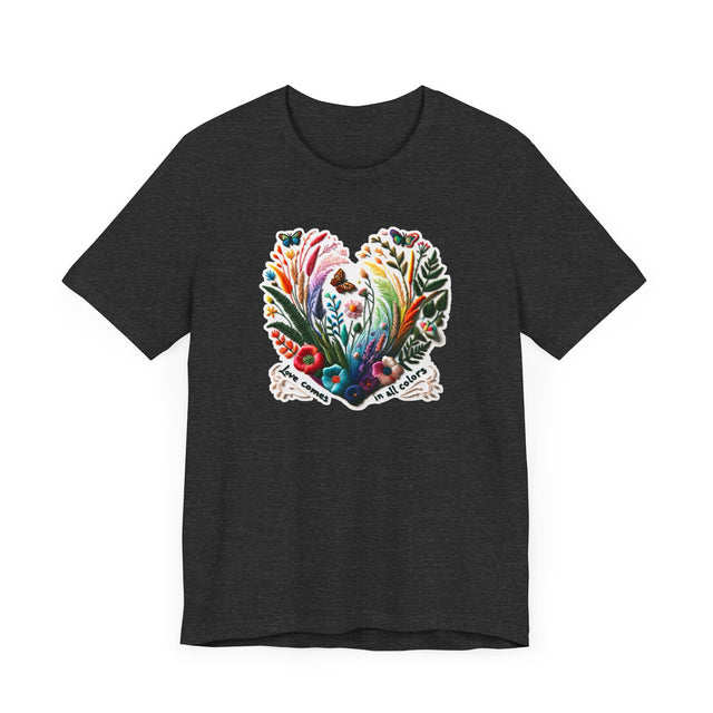 Love Comes In All Colors Heart Shirt, Rainbow Heart T-shirt,