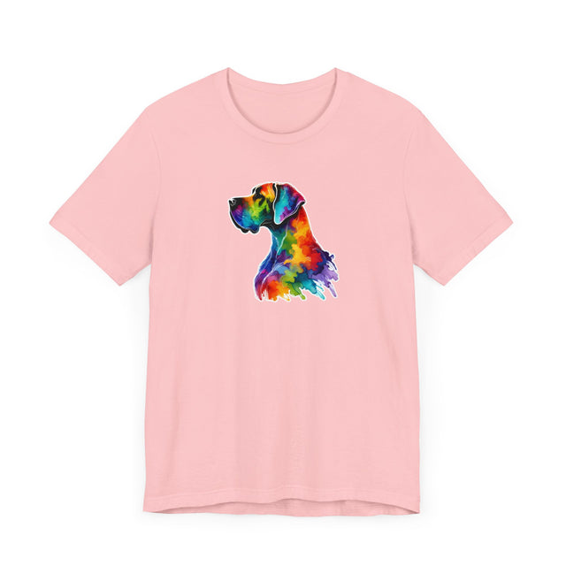 Rainbow Great Dane Head T-shirt,Pride Shirt,Dog Lover Top,Rainbow Animals,LGBTQ+ Tee, Dane owner, Great Dane gift