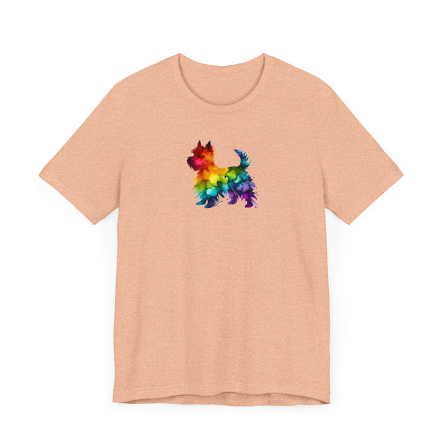 Rainbow West Highland Terrier T-shirt,Pride Shirt,Dog Lover Top,Rainbow Animals,LGBTQ+ Tee, Westie owner, West Highland White Terrier gift