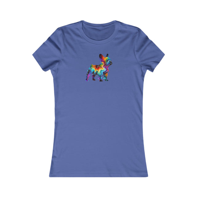 Rainbow French Bulldog T-shirt,Pride Shirt,Dog Lover Top,Rainbow Animals,LGBTQ+ Tee,Frenchie Owner,Women's Favorite Tee