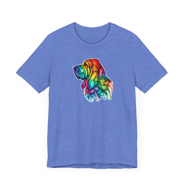 Rainbow Bloodhound Head T-shirt,Pride Shirt,Dog Lover Top,Rainbow Animals,LGBTQ+ Tee, Bloodhound Owner gift