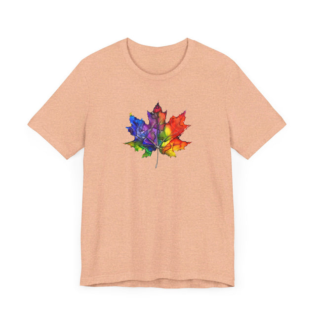 Rainbow Maple Leaf T-shirt, Pride Shirt, Canadian Pride Tee