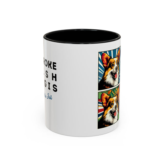 Pembroke Welsh Corgi Mug,4-Panel Pop Art Mug,Corgi Lover,PWC Mom,PWC Dad,Dog Lover Gift,Pemi Corgi Gift