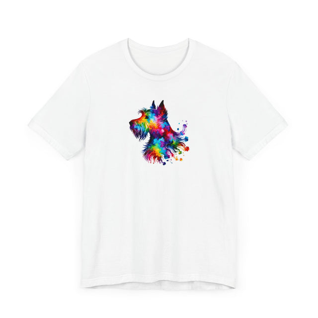 Rainbow Scottish Terrier Head T-shirt,Pride Shirt,Dog Lover Top,Rainbow Animals,LGBTQ+ Tee, Scottie owner, Scottie gift