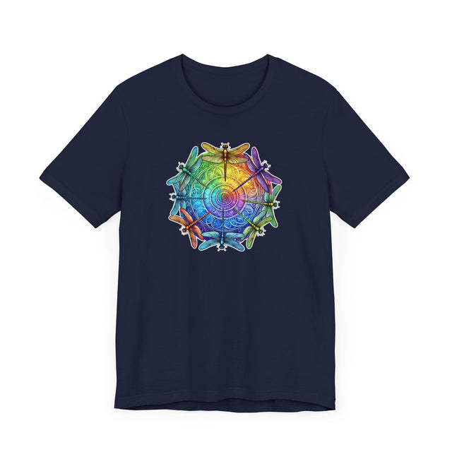 Rainbow Dragonfly Spiral Mandala,Dragonfly lover,Pride Shirt,Rainbow,Pride Parade T shirt,LGBTQ+ Ally Tee