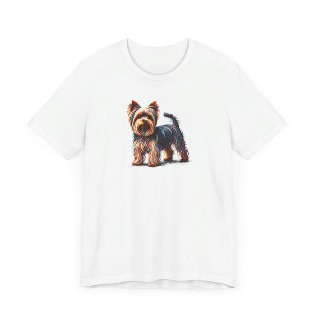 Yorkshire Terrier Rainbow Scribble T-shirt, Dog Lover Tee