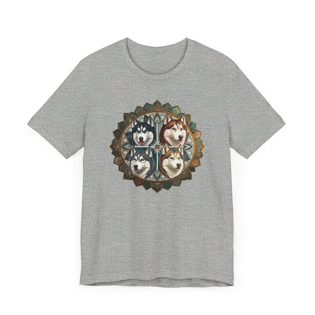 Siberian Husky Head Mandala T-shirt, Dog Lover Top, Husky owner, Sibe gift