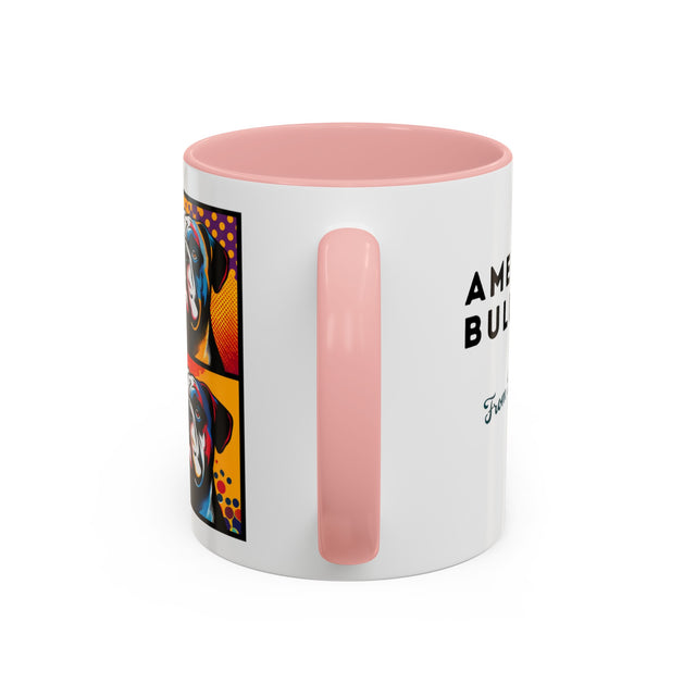 American Bulldog Coffee Mug,4-Panel Pop Art Mug,American Bulldog Lover,Bully Mom,Bully Dad,Sourmug Lover Gift,Bulldogger Gift