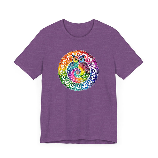 Rainbow Owl Mandala Alcohol Ink T-shirt, Pride Shirt,Bird Lover T shirt, LGBTQ+, BGLT, Avian