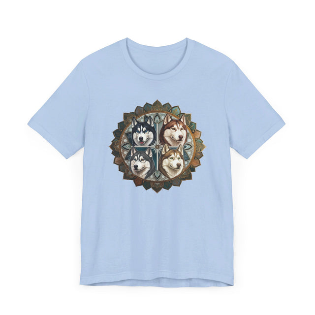 Siberian Husky Head Mandala T-shirt, Dog Lover Top, Husky owner, Sibe gift