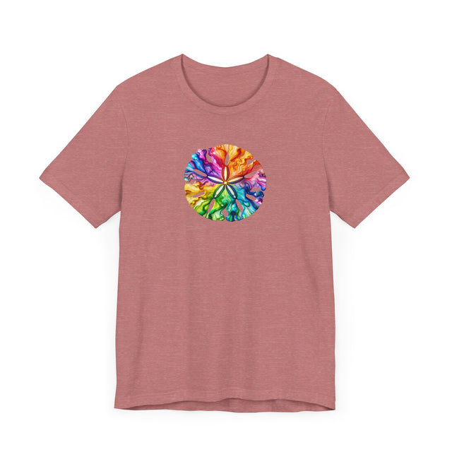 Rainbow Sand Dollar Alcohol Ink,Sea life lover,Ocean Life,Nautical,Pride Shirt,LGBTQ+ Tee