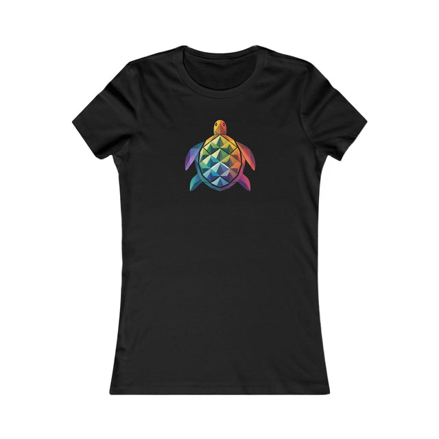 Geometric Rainbow Sea Turtle T-shirt, Pride Shirt, LBGT, Sea Turtle T shirt, LGBTQ+, BGLT, Ocean,Women's Favorite Tee