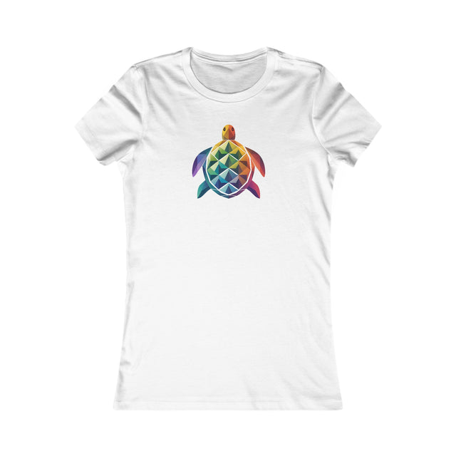 Geometric Rainbow Sea Turtle T-shirt, Pride Shirt, LBGT, Sea Turtle T shirt, LGBTQ+, BGLT, Ocean,Women's Favorite Tee