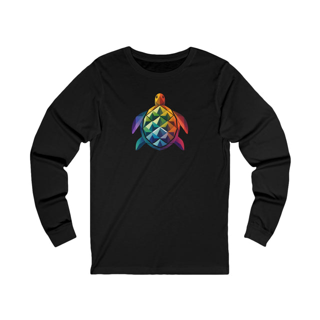 Rainbow Turtle long sleeve T-shirt, Pride Shirt, LBGT, Sea Turtle T shirt, LGBTQ+ Ally Tee, Nonbinary, Gay, Lesbian, Bisexual, Trans, Queer, BGLT, Ocean,Unisex Jersey Long Sleeve Tee