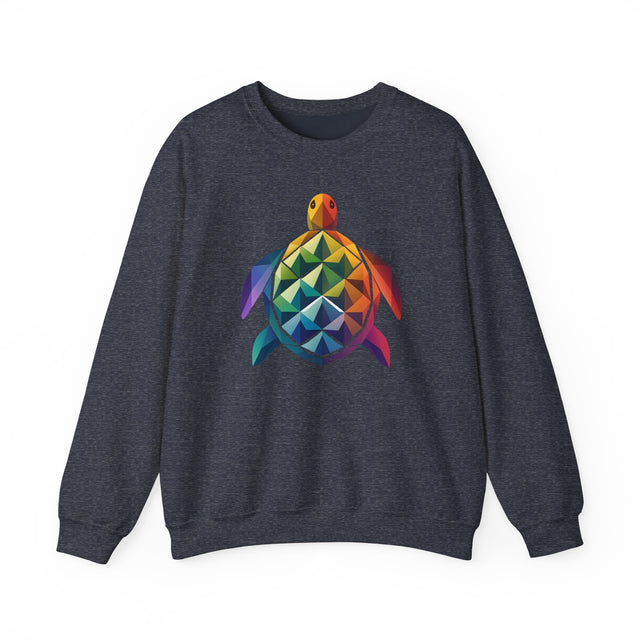 Geometric Rainbow Sea Turtle Sweatshirt, Turtle Lover Gift
