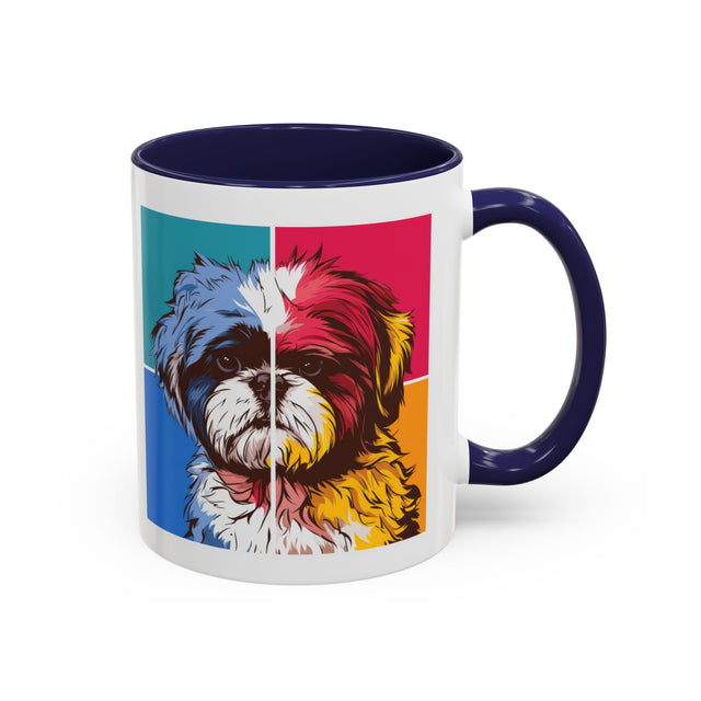 Shih Tzu Coffee Cup,4-Panel Pop Art Mug,Shih Tzu Lover,Shih Tzu Mom,Shih Tzu Dad,Dog Lover Gift,Shih Tzu Gift