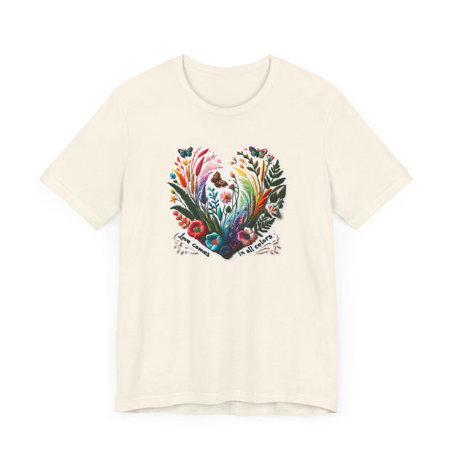 Love Comes In All Colors Heart Shirt, Rainbow Heart T-shirt,