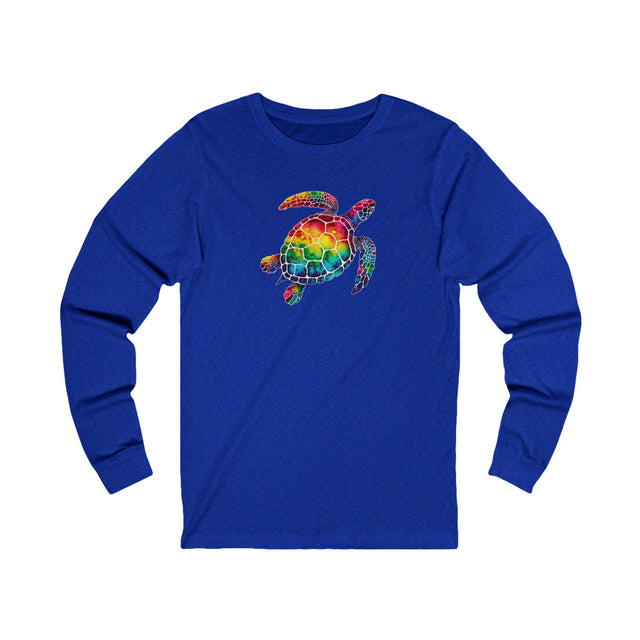 Rainbow Sea Turtle long sleeve T-shirt, Pride Shirt, LBGT, Sea Turtle T shirt, BGLT, Ocean,Unisex Jersey Long Sleeve Tee