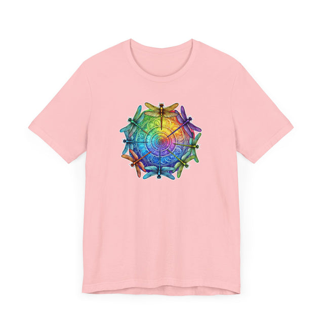 Rainbow Dragonfly Spiral Mandala,Dragonfly lover,Pride Shirt,Rainbow,Pride Parade T shirt,LGBTQ+ Ally Tee