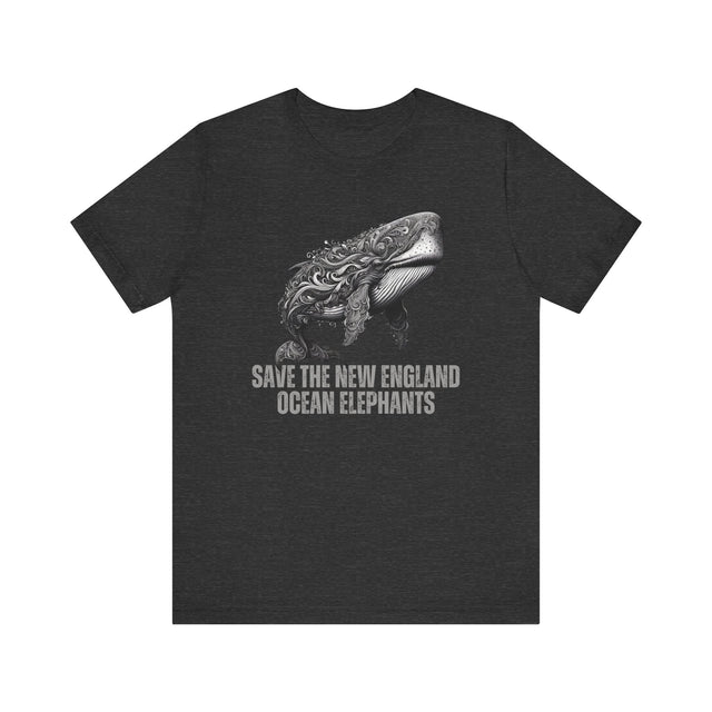 Save the New England Ocean Elephants, Funny Tshirt, Whale tshirt, ocean lover, sea lover, wildlife lover tshirt