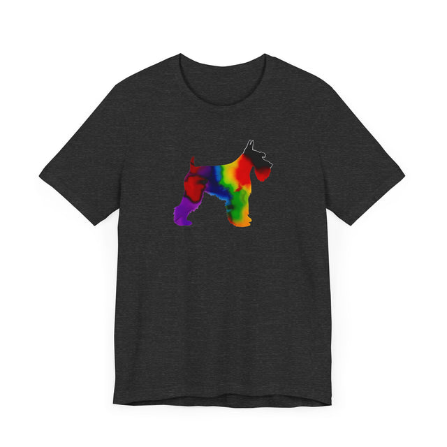 Rainbow Standard Schnauzer T-shirt,Pride Shirt,Dog Lover Top,Rainbow Animals,LGBTQ+ Tee, Schnauzer owner, Schnauzer gift