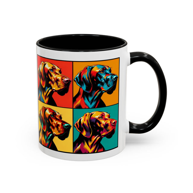 Vizsla Coffee Cup,4-Panel Pop Art Mug,Vizsla Lover,Vizsla Mom,Vizsla Dad,Dog Lover Gift,Vizsla Gift