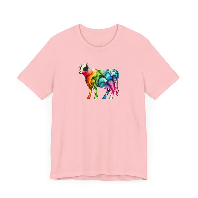 Rainbow Holstein Cow,Cow lover,Cattle tee,Bovine shirt,Pride Shirt,Rainbow,Pride Parade T shirt,LGBTQ+ Ally Tee