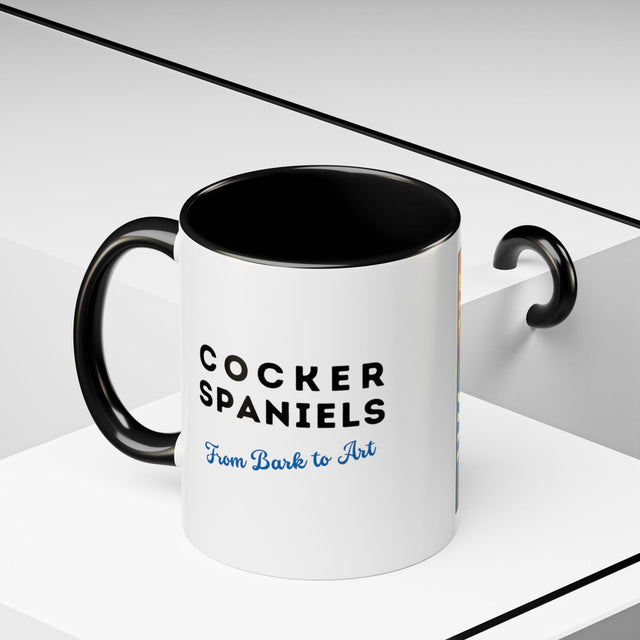 Cocker Spaniels Coffee Cup,4-Panel Pop Art Mug,Cocker Lover,Cocker Mom,Cocker Dad,Dog Lover Gift,Cocker Spaniel Gift