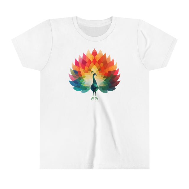 Rainbow Peacock T-shirt, Kids size, Youth Size