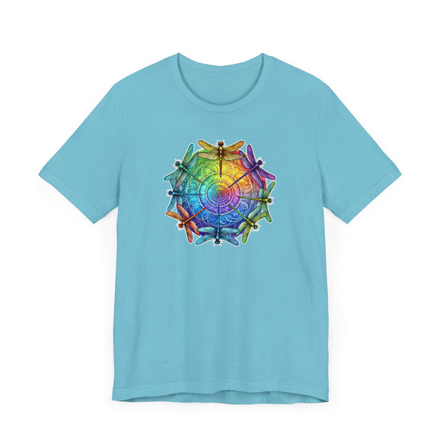 Rainbow Dragonfly Spiral Mandala,Dragonfly lover,Pride Shirt,Rainbow,Pride Parade T shirt,LGBTQ+ Ally Tee