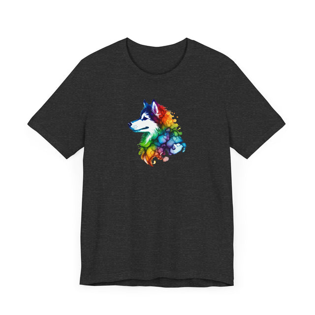 Rainbow Siberian Husky Head T-shirt,Pride Shirt,Dog Lover Top,Rainbow Animals,LGBTQ+ Tee, Husky owner, Sibe gift