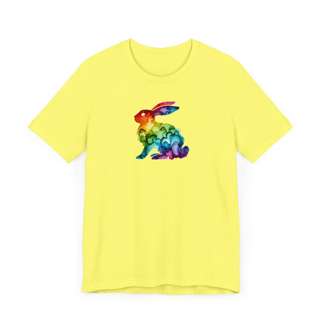 Rainbow Rabbit Alcohol Ink T-shirt, Bunny Shirt,Hare,Pride Shirt,Animal Lover T shirt, LGBTQ+, BGLT