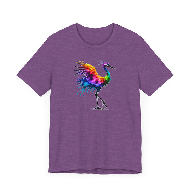 Rainbow Crane Alcohol Ink T-shirt, Bird Lover T shirt, LGBTQ+, BGLT,Pride Shirt