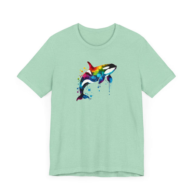 Rainbow Orca Alcohol Ink,Killer Whale Tee,Sea life lover,Ocean Life,Nautical,Pride Shirt,LGBTQ+ Tee