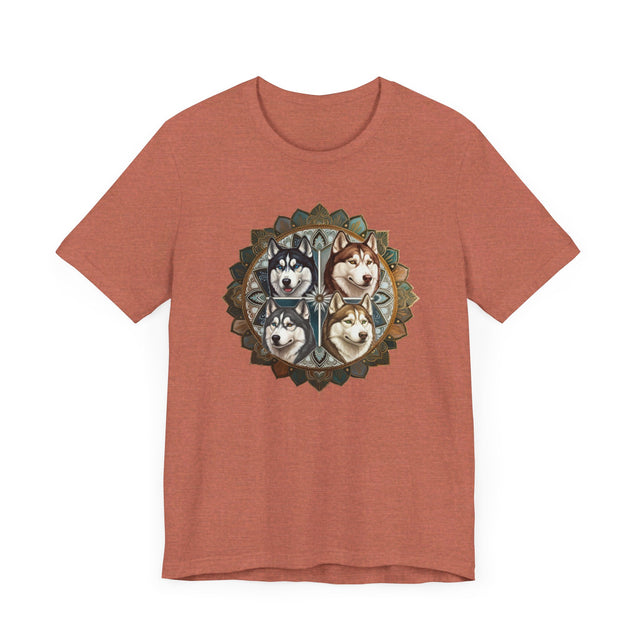 Siberian Husky Head Mandala T-shirt, Dog Lover Top, Husky owner, Sibe gift