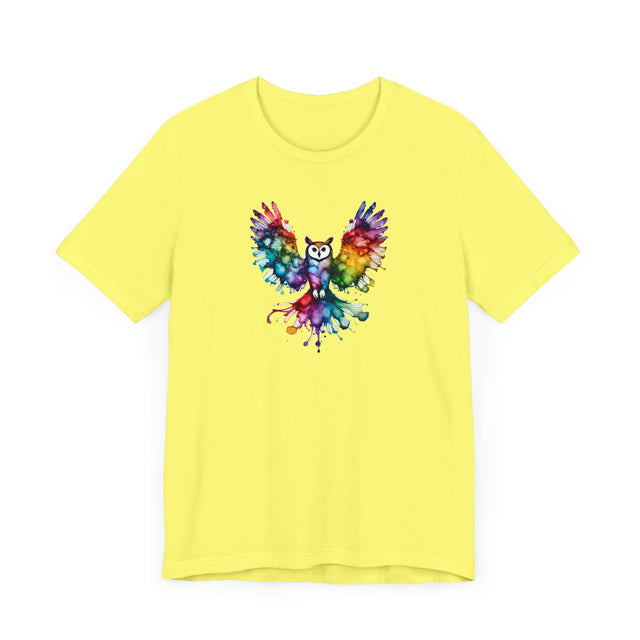 Rainbow Owl Alcohol Ink T-shirt, Pride Shirt,Bird Lover T shirt, LGBTQ+, BGLT, Avian