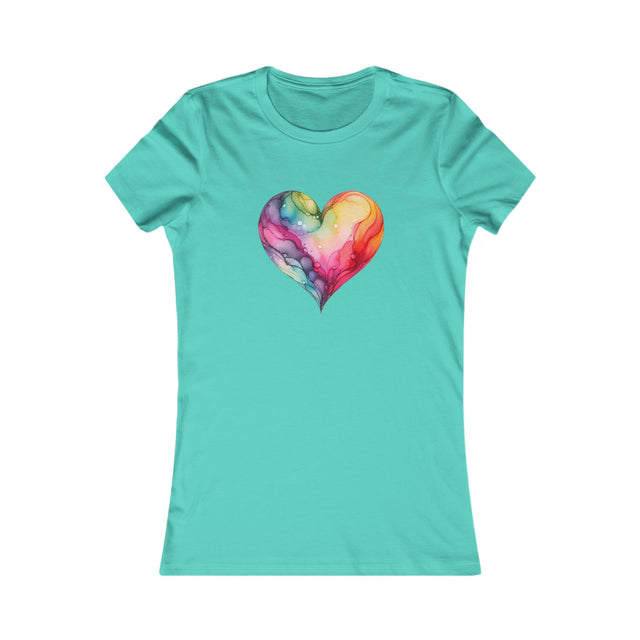 Rainbow Heart Alcohol Ink,Pride Heart Shirt,Rainbow Heart T-shirt, LGBT Heart, Everyday Pride T shirt, LGBTQ+ Tee, Nonbinary, Gay, Lesbian, Bisexual, Trans, Queer