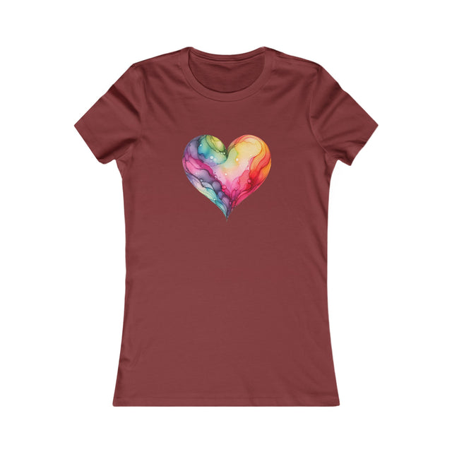 Rainbow Heart Alcohol Ink,Pride Heart Shirt,Rainbow Heart T-shirt, LGBT Heart, Everyday Pride T shirt, LGBTQ+ Tee, Nonbinary, Gay, Lesbian, Bisexual, Trans, Queer
