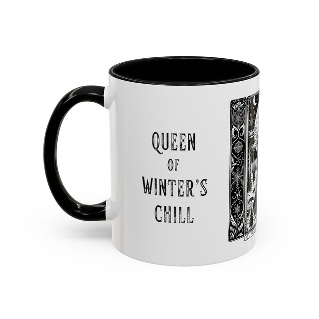 Queen of Winter's Chill,Tarot card mug,Mother's Day Gift,Christmas mug,Witchy cup,Winter Mug,Gift for her,Gift for Mom,Gift for Wife
