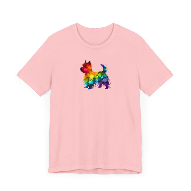 Rainbow West Highland Terrier T-shirt,Pride Shirt,Dog Lover Top,Rainbow Animals,LGBTQ+ Tee, Westie owner, West Highland White Terrier gift