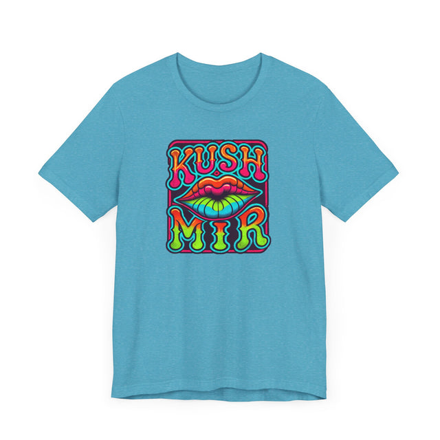 Kush Mir "Kiss Me" psychedelic T-shirt, Yiddish Lover Shirt, Valentine's Day