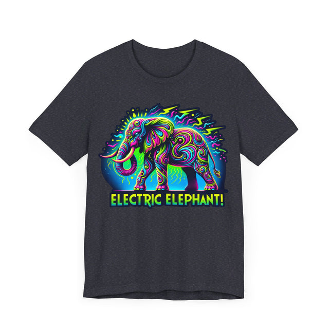 Electric Elephant T-shirt, Pachyderm Lover Tee