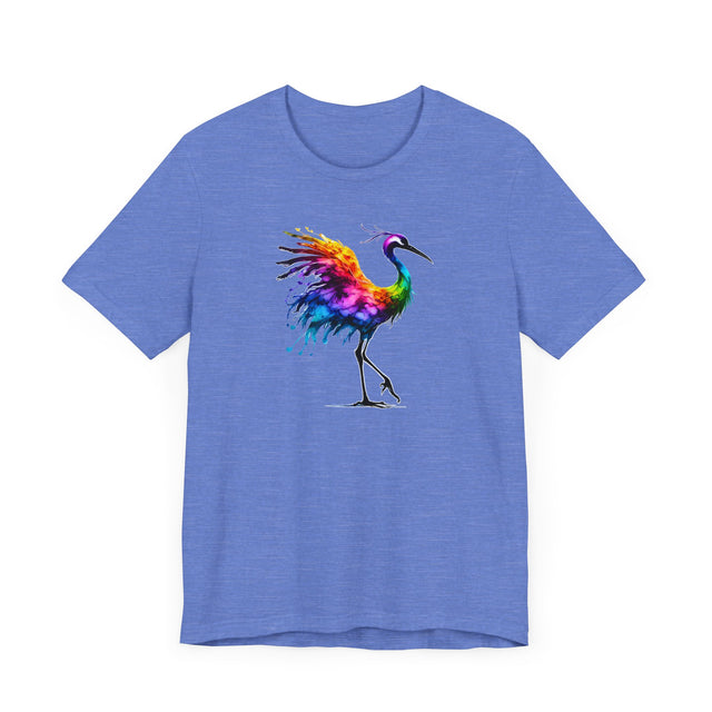 Rainbow Crane Alcohol Ink T-shirt, Bird Lover T shirt, LGBTQ+, BGLT,Pride Shirt