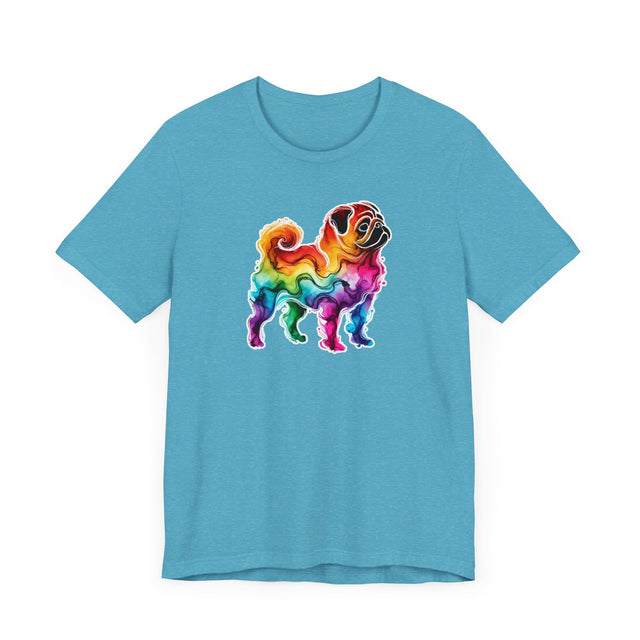 Rainbow Pug T-shirt,Pride Shirt,Dog Lover Top,Rainbow Animals,LGBTQ+ Tee, Pug owner, Pug gift