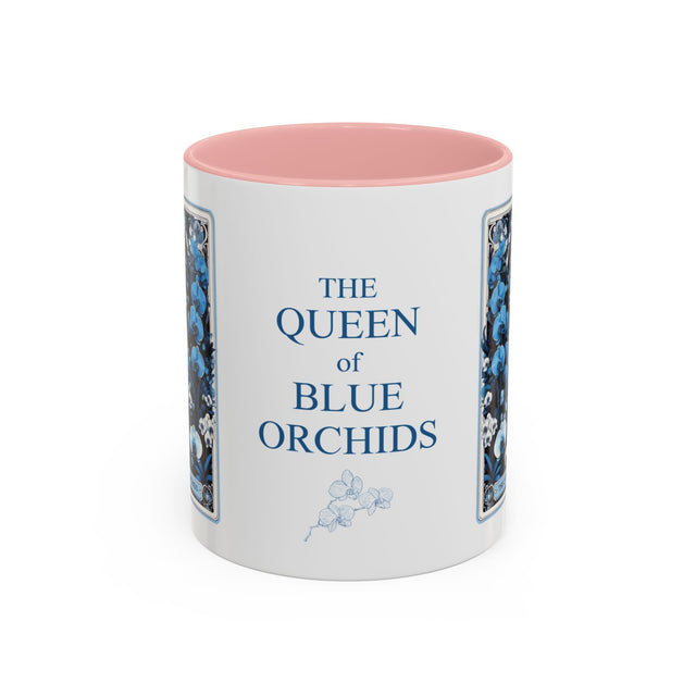 Queen of Blue Orchids,Tarot card Mug,Mothers Day Gift,Tarot Reader Gift,Asian Queen Mug,Orchid Lover Gift,Asian Mom Gift,Gift for her
